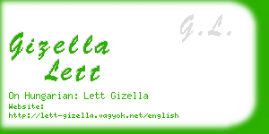 gizella lett business card